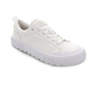 Levi’s Women’s Emma Platform Sneaker Shoe, White Mono, 8. EUC
